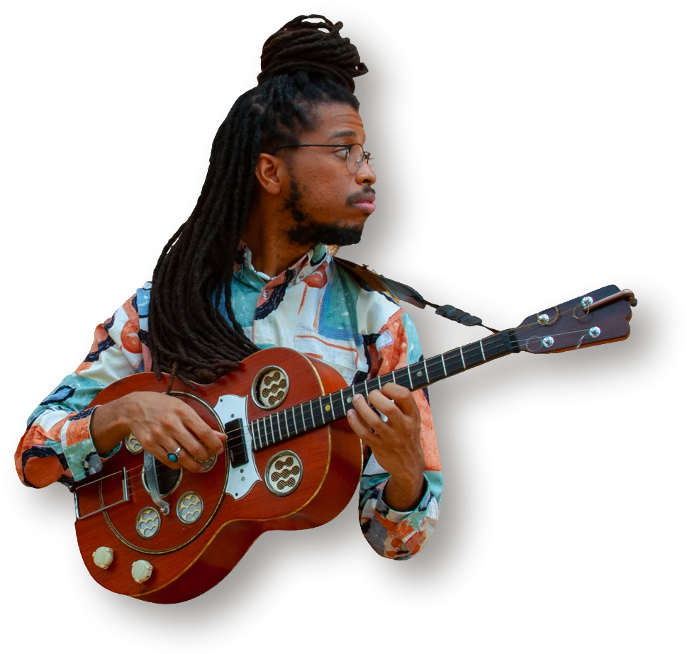 Maurício Pazz tocando a Guitarra Afro-Atlântica